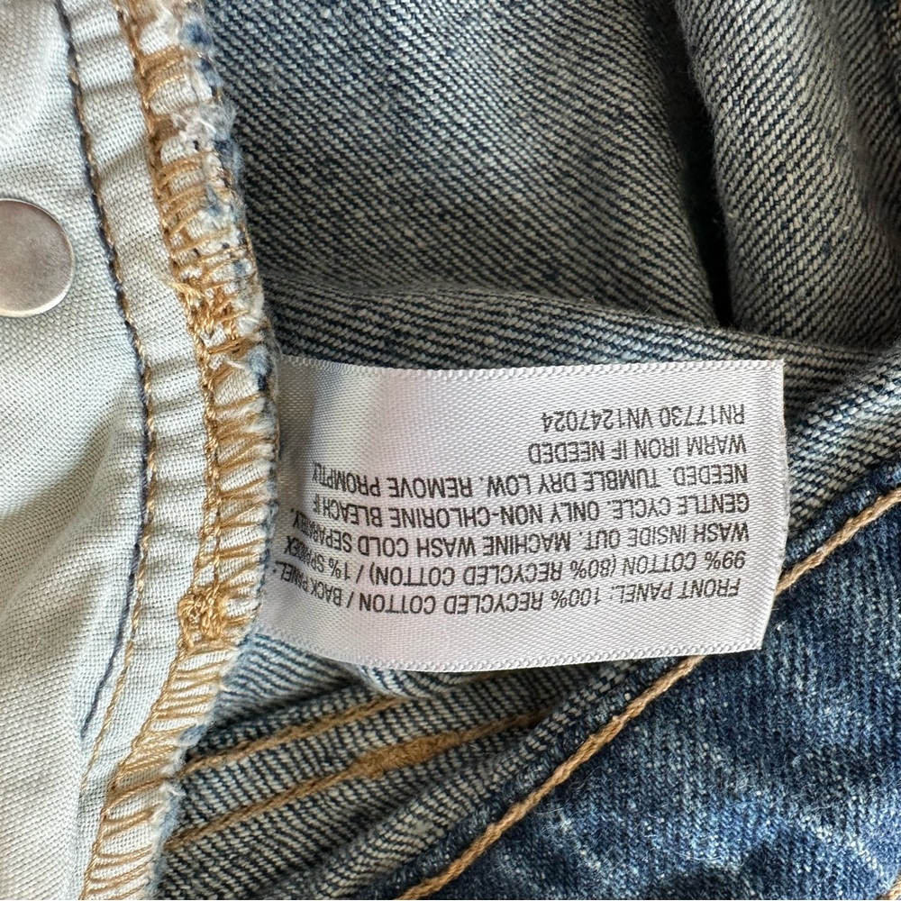 Wild Fable  Hi Rise Distressed Blue Denim Shorts - Picture 6 of 6